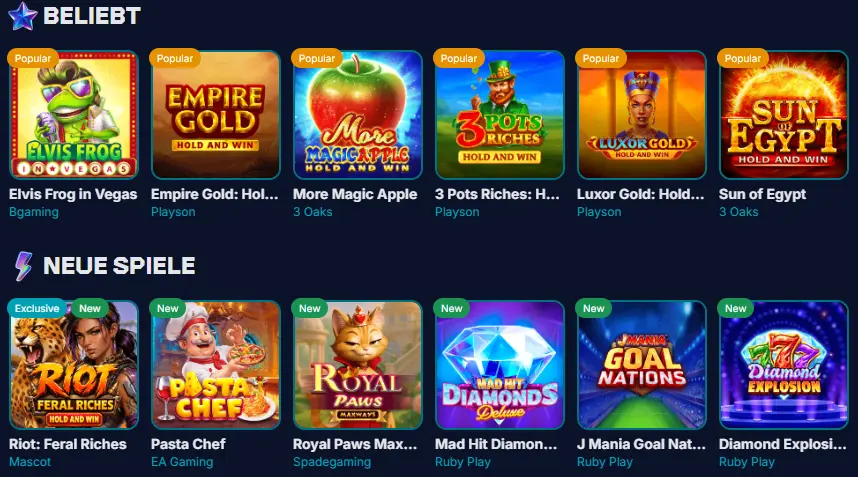 Xon Bet spiele